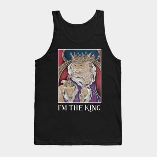 King Cat - I'm The King - White Outlined Version Tank Top